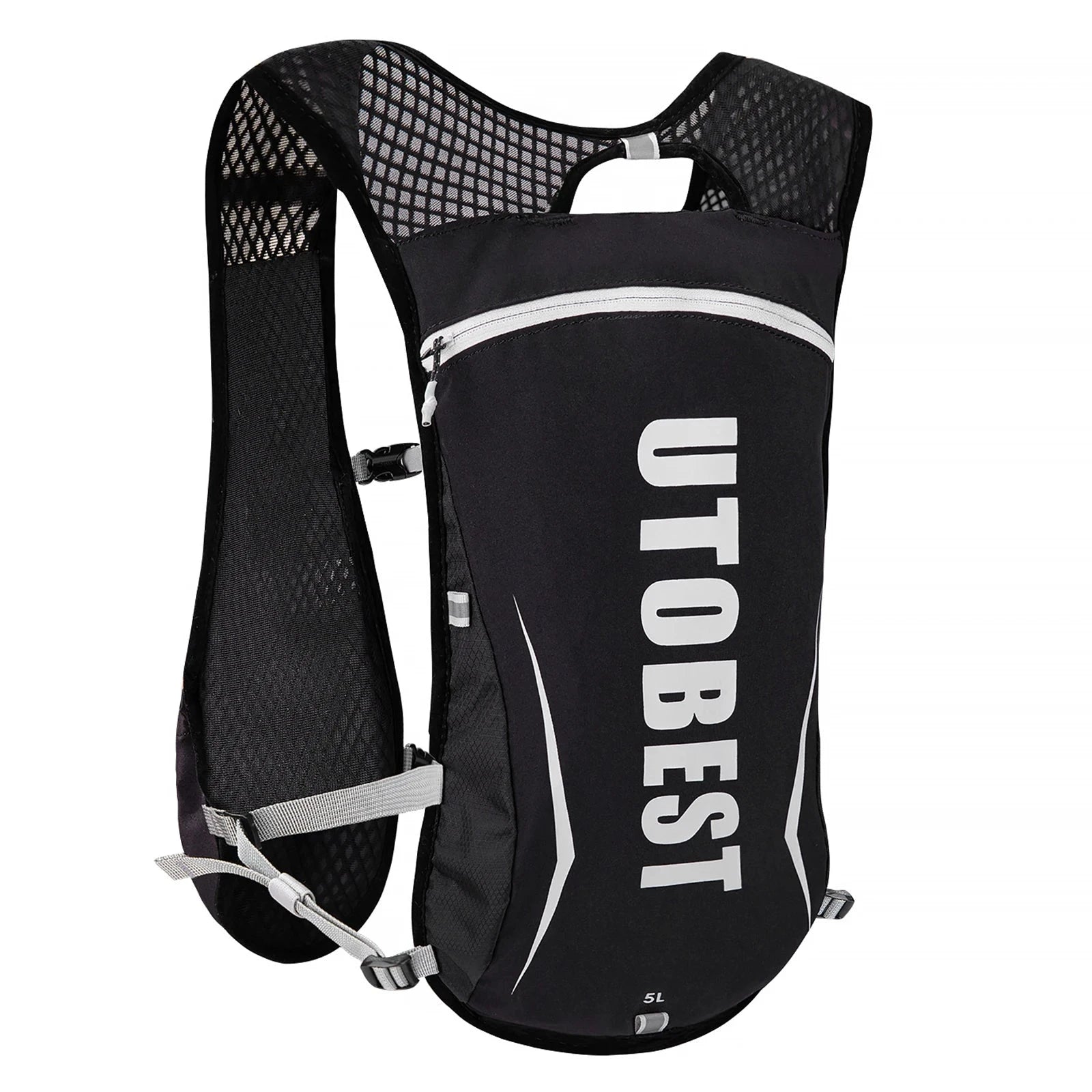 Back Black Lightweight Running Vest - Run Day Ready